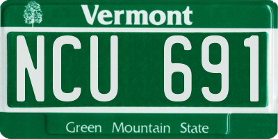 VT license plate NCU691