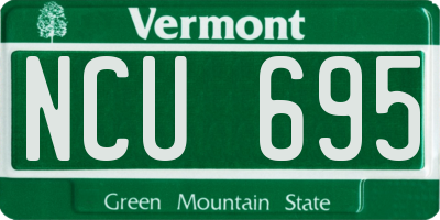 VT license plate NCU695