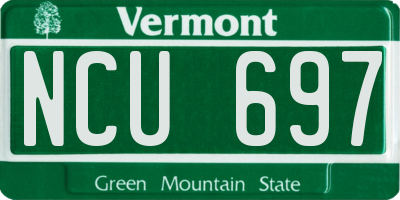 VT license plate NCU697