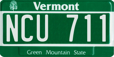 VT license plate NCU711
