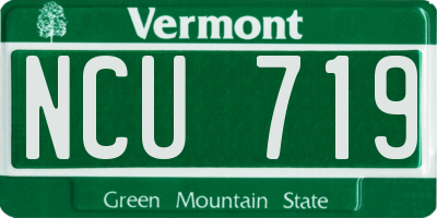 VT license plate NCU719