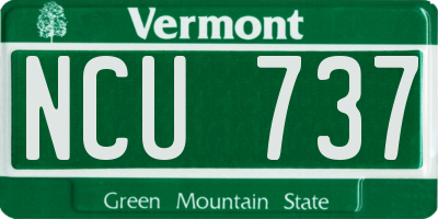 VT license plate NCU737