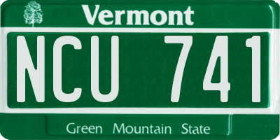 VT license plate NCU741