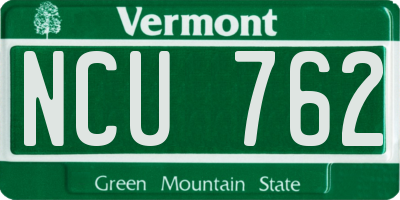 VT license plate NCU762