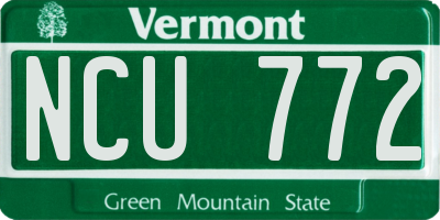 VT license plate NCU772