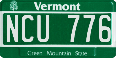 VT license plate NCU776