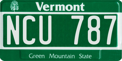 VT license plate NCU787