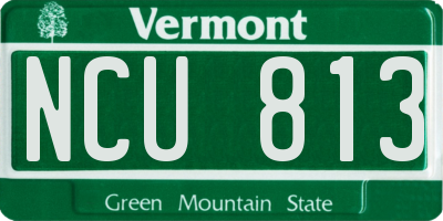 VT license plate NCU813