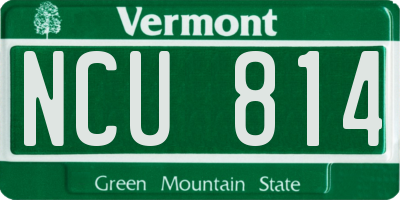 VT license plate NCU814