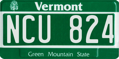 VT license plate NCU824