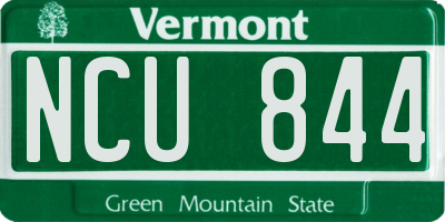 VT license plate NCU844