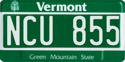 VT license plate NCU855