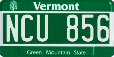 VT license plate NCU856