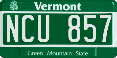 VT license plate NCU857