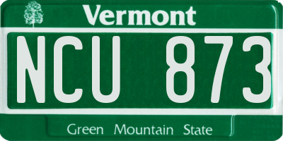 VT license plate NCU873