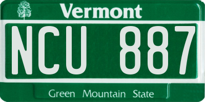 VT license plate NCU887