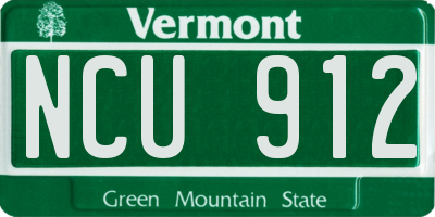 VT license plate NCU912