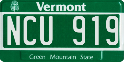 VT license plate NCU919