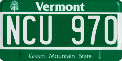 VT license plate NCU970