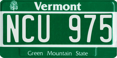 VT license plate NCU975