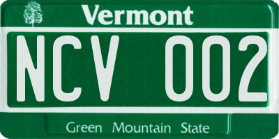 VT license plate NCV002