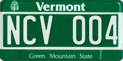 VT license plate NCV004