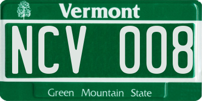 VT license plate NCV008