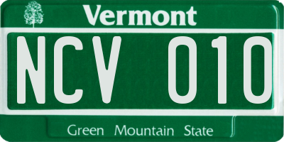 VT license plate NCV010
