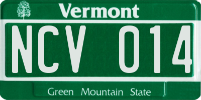 VT license plate NCV014