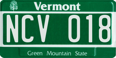 VT license plate NCV018