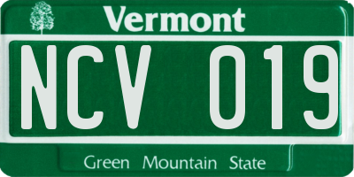 VT license plate NCV019
