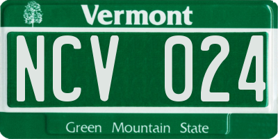 VT license plate NCV024