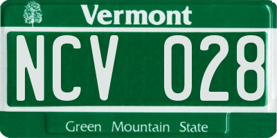 VT license plate NCV028