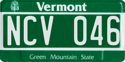 VT license plate NCV046