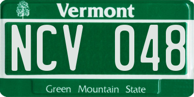 VT license plate NCV048