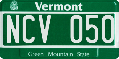 VT license plate NCV050
