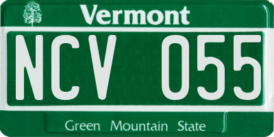 VT license plate NCV055