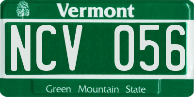 VT license plate NCV056