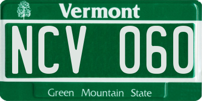 VT license plate NCV060