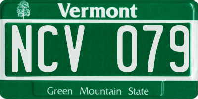 VT license plate NCV079