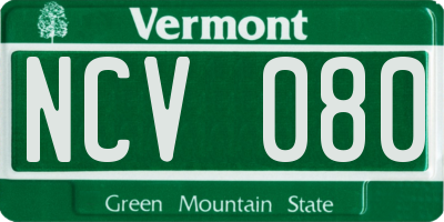 VT license plate NCV080