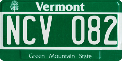 VT license plate NCV082