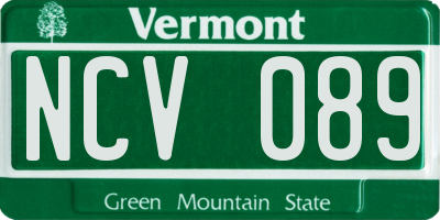 VT license plate NCV089