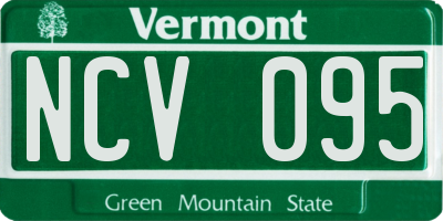 VT license plate NCV095