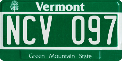 VT license plate NCV097