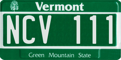 VT license plate NCV111