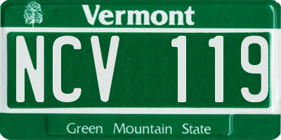 VT license plate NCV119