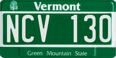 VT license plate NCV130