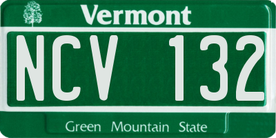 VT license plate NCV132