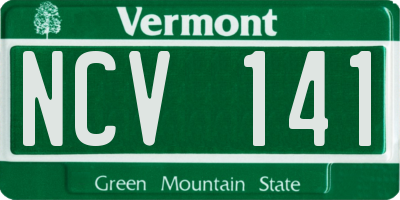 VT license plate NCV141